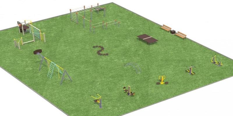 Дизайн проект спортплощадки разновозрастной  в Владимире