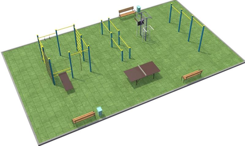 Проект спортплощадки 170 метров в Владимире в Владимире