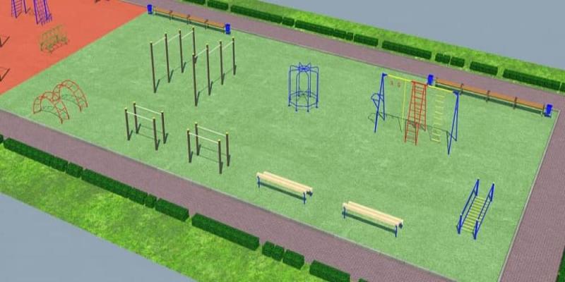 Проект детско-спортивной площадки для школы - детсада в Владимире