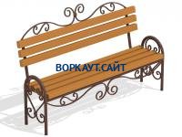 Лавочка кованная МАФ 1606 в Владимире