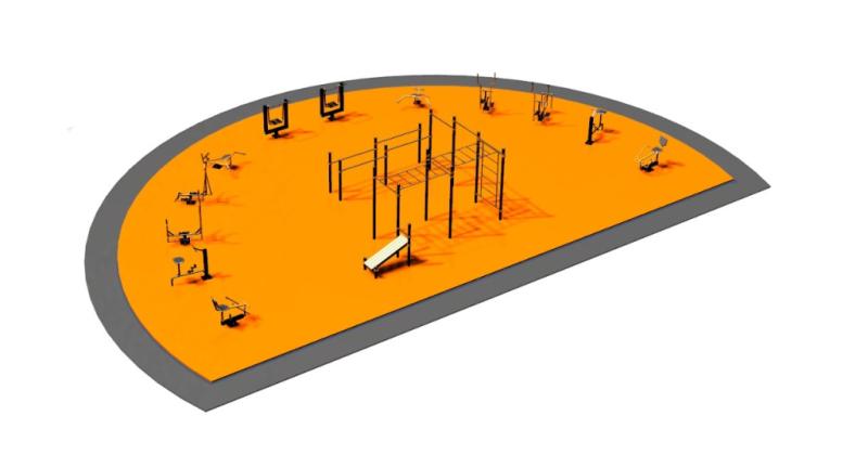 Дизайн проект спортплощадки Полукруглая в Владимире