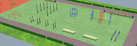 Проект детско-спортивной площадки для школы - детсада в Владимире
