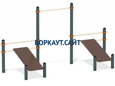 Воркаут с турником и двойной скамьей для пресса ВС-28 в Владимире