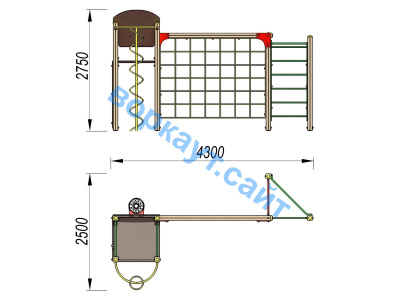 Детский спортивный комплекс Игровой ДСК 3111 в Владимире Детский спортивный комплекс Игровой ДСК 3111 в Владимире