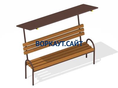 Лавочка под навесом МАФ 1607 в Владимире