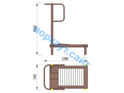 Уличный тренажер Беговая дорожка УТ 009 в Владимире