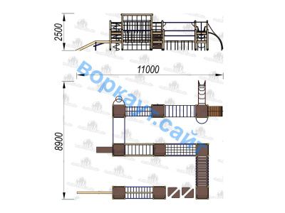 Детский спортивный комплекс Полоса препятствий ДСК 3116 в Владимире
