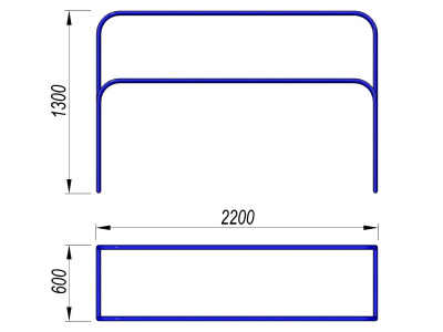 Брусья разновысокие МАФ 3531 в Владимире