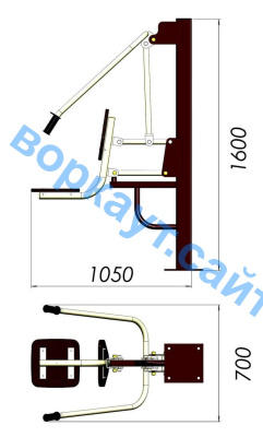 Уличный тренажер "Жим от груди" УТ 002 в Владимире