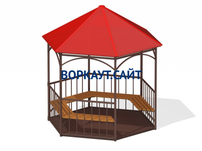 Беседка с лавками и полом МАФ 4122 в Владимире