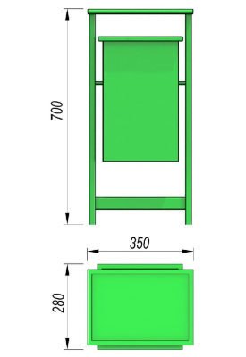 Урна с крышкой МАФ 1631 в Владимире Урна с крышкой МАФ 1631 в Владимире
