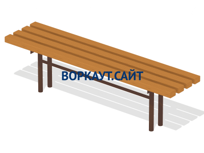 Лавочка без спинки МАФ 1601 в Владимире