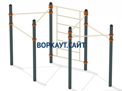 Воркаут турник разноуровневый с шведской стенкой ВС-25 в Владимире