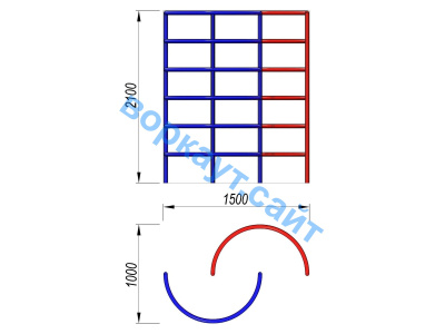 Шведская стенка полукруглая ДСК 3503 в Владимире